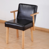 好美来家居 真皮实木电脑椅 现代简约黑色座椅 出口品质 可定制