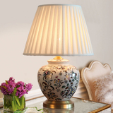 景陶世家 现代中式全铜陶瓷台灯创意彩绘装饰客厅书房卧室床头灯