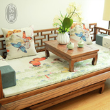 中式罗汉床坐垫 家居装饰布艺榻榻米坐垫可定做 三人沙发垫长坐垫