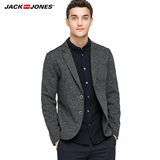 JackJones杰克琼斯春含羊毛男平驳领无开叉修身西装E|215308032