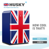 哈士奇 BC-130UKA小冰箱单门冷藏英国国旗复古冰箱办公室静音