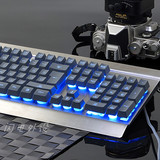 黑爵AK27机械战士2代RGB版lol台式电脑笔记本有线发光游戏键盘usb