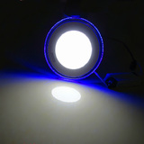 LED双色天花灯10W分段面板灯平板灯调光射灯圆形彩色射灯变色筒灯