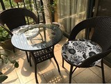 竹编藤椅三件套阳台桌椅户外休闲桌椅子茶几组合套咖啡桌