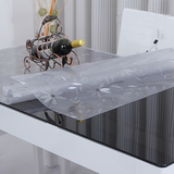 定制防水桌面软质玻璃桌用布晶板夹花桌面保护胶垫餐桌垫