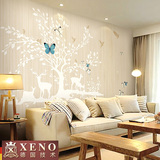 西诺大型壁画 定制客厅沙发墙卧室简约欧式田园墙纸 爱尔兰小鹿