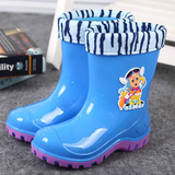 包邮韩国冬季儿童时尚雨鞋雨靴男女童水鞋防滑胶靴卡通中筒套鞋