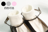 日系学生袜双针女袜子纯棉中筒袜翻边袜堆堆袜JK制服袜竹纤维女袜