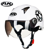 艾凯AK摩托车头盔电动车防护帽哈雷夏盔男女士半覆式夏季半盔