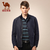 骆驼男装jacket秋季新款2015男士夹克外套立领青年男式茄克衫上衣