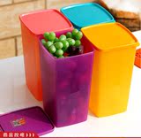 特百惠 高方盒1.9升 冰箱冷藏干货零食保鲜盒 姹紫嫣红官方旗舰店