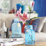 创意时尚现代简约客厅餐桌家居装饰品玻璃干花花器插花花瓶摆件