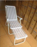 夏季折叠椅海边沙滩椅办公室午休躺椅塑料休闲靠背椅白色椅子凉椅