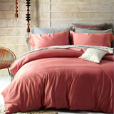 外贸原单长绒棉纯色素色四件套60支简约风时尚全棉床单式床上用品