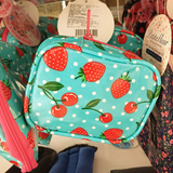 出口日本 田园化妆包 可爱草莓樱桃水果 蝴蝶结化妆包 两款可选
