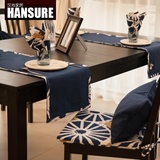汉尚 全棉布餐桌高档桌旗桌布布艺茶几布纯色欧式可定做长方形