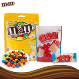 【天猫超市】德芙巧克力脆香米奶白120g+MM豆花生豆160g糖果喜糖