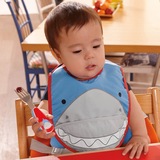 外贸口水兜 母婴儿童用品卡通SKIP*HOP防水口水巾鲨鱼厂价批发