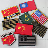 5个包邮 中国国旗贴刺绣魔术贴章 徽章 户外服装背包配饰CHINA