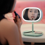 MUID可充电式LED化妆镜台灯 卧室床头灯 创意储物多功能镜小夜灯
