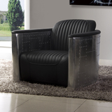 天昊斯家具 后现代简约家居休闲椅子 金属创意铝艺单人沙发椅