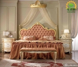 欧式新古典双人床雕花大床1.8m豪华婚床香槟金雕花双人床定制