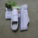 新款春鞋牛皮白鞋系带单鞋白色韩版休闲运动鞋厚底球鞋板鞋女鞋