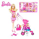 barbie芭比娃娃玩具套装公主礼盒女孩宠物集合BCF82玩具包邮