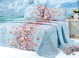 包邮外贸原单纯棉床盖衍缝床单床罩夏凉被床上用品夹棉床单三件套
