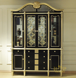 诗兰朵新款 厂家直销新古典简约欧式黑银箔1.6米酒柜 玻璃展示柜