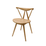 特价北欧原木家用简约靠背椅餐椅丹麦设计师款创意日式实木椅子