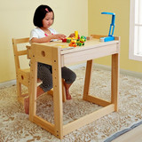 实木可升降儿童学习桌椅套装写字桌书桌简约组合学生写字台课桌