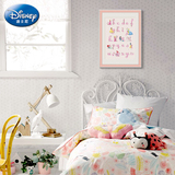 墙蛙迪士尼 公主字母表 现代儿童房装饰画女孩房挂画创意书房挂画