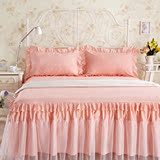 朵罗塔 韩版蕾丝床裙床罩床上用品1.5米床单件可爱床套1.8米