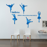 五人芭蕾立体墙贴音乐舞蹈教室练舞房艺术培训室励志装饰3D亚克力