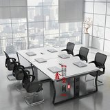 上海办公家具会议桌长桌板式办公桌简约现代白色小型条形培训桌