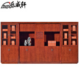 乐威轩实木皮中式文件柜两门八门书柜组合柜资料柜储物柜B5009