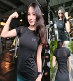 代购 UA安德玛女款短袖紧身衣 运动瑜伽休闲健身跑步速干透气T恤