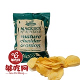 英国进口食品 哈得斯MACKIE'S 薯片 切达奶酪洋葱味40g 休闲零食