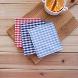 唯Nature 日式格子棉餐垫餐巾垫盖巾纯棉桌布餐布茶巾抹布杯垫