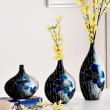 欧式花瓶创意餐桌电视柜茶几树脂工艺品摆件美式乡村艺术插花花器
