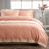 四件套纯棉 2.0m床 双人 简约 素色床上用品宜家1.8m美式全棉床单