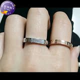 香港代购18k玫瑰金镶3钻指环tiffany蒂芙尼男女情侣对戒结婚戒指