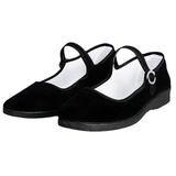 包邮老北京布鞋黑布鞋大号码41-43女鞋平跟高跟工作舞蹈鞋礼仪鞋