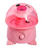 4L大容量粉色卡通小猪空气加湿器 静音大雾量 家用空调办公室香