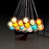 现代时尚简约创意彩色玻璃球泡泡球LED吊灯客厅灯餐厅吊灯