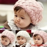 一岁半女宝宝秋冬帽子韩版儿童贝雷帽1-2-3-4岁小女孩毛线公主帽