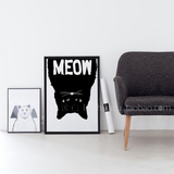 MEOW猫卧室画装饰画客厅现代简约沙发背景墙画餐厅挂画壁画黑白画