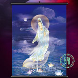 锦绣佛像卷轴挂画观音菩萨(g0079)佛教海报 丝绢布画像 佛画