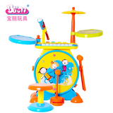 正品宝丽1402儿童架子鼓玩具爵士鼓敲打乐器玩具婴儿童音乐鼓玩具